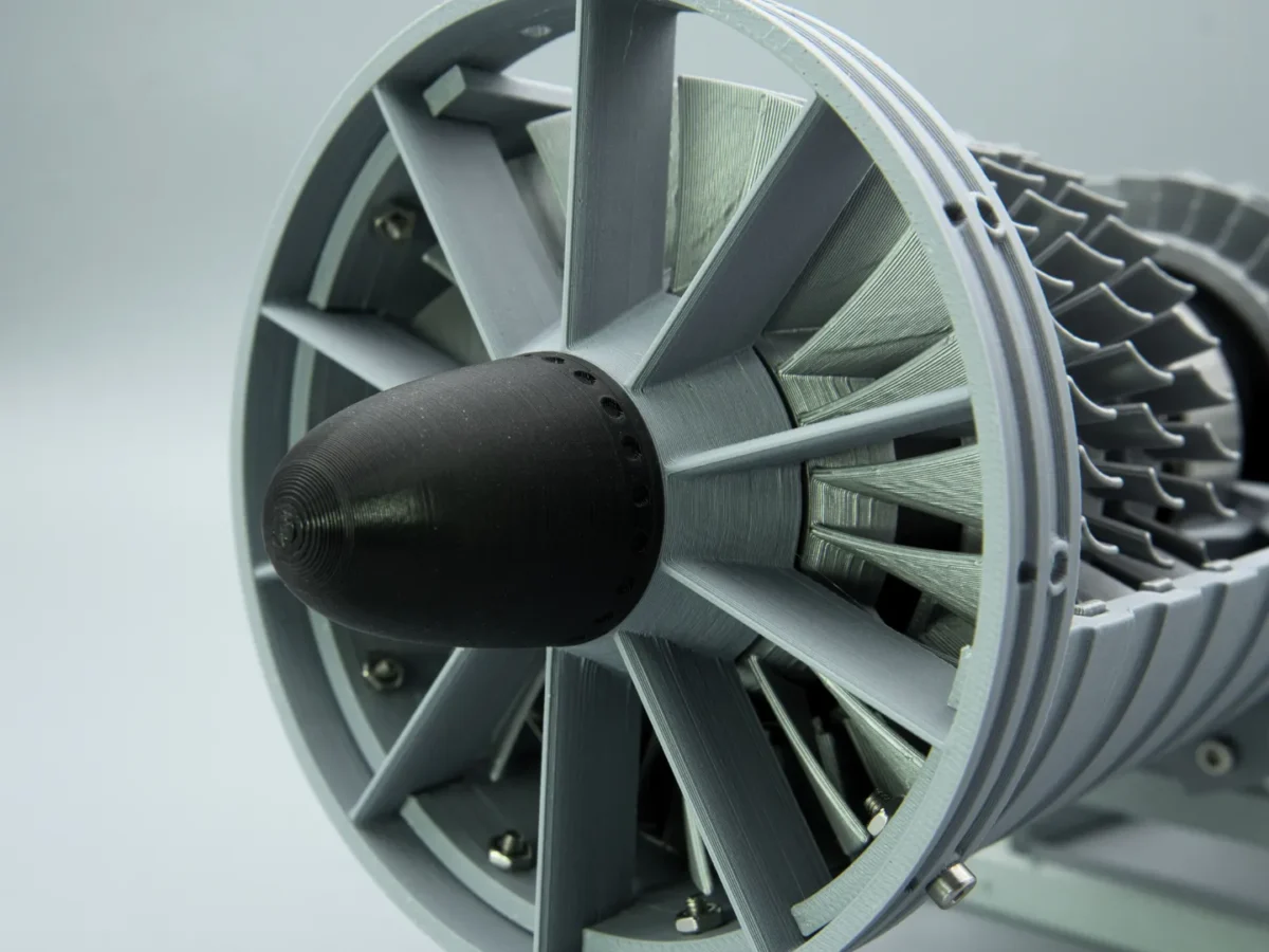 3D Printable Turbojet Engine Model, Educational Tool for Kids