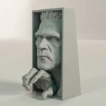 Frankenstein Book Nook Bookend, Fantasy Monster Booknook for Book Shelf Decor & Desk Decoration