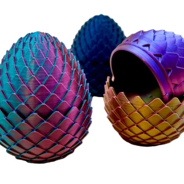 Threaded Seamless Dragon Scale Egg Container for Home & Office Decor, Kids Gifts Toys