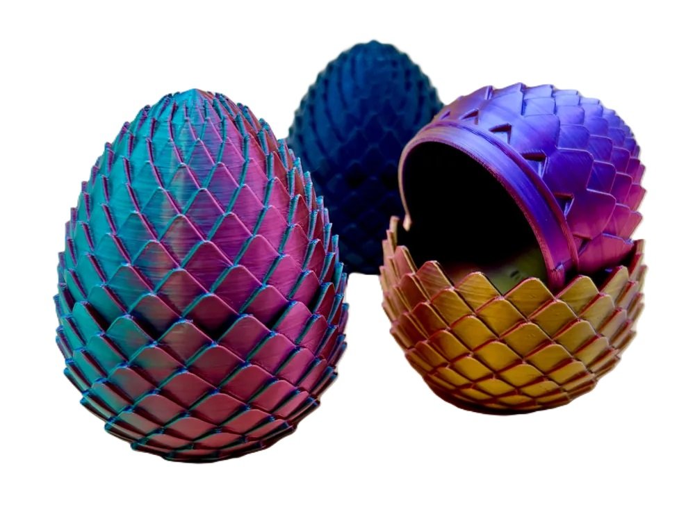 Threaded Seamless Dragon Scale Egg Container for Home & Office Decor, Kids Gifts Toys