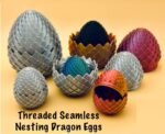 Threaded Seamless Dragon Scale Egg Container for Home & Office Decor, Kids Gifts Toys