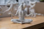 Meditating Figurine07, Meditation Art Decor, Zen Spiritual Home & Desk Decor Accessories, Gift for Yoga Lover’s