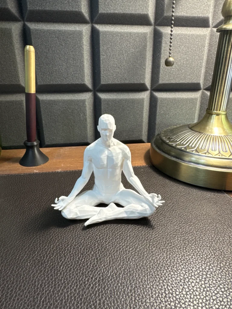 Meditating Figurine06, Meditation Art Decor, Zen Spiritual Home & ZATOMIC Desk Decor Accessories, Gift for Yoga Lover’s