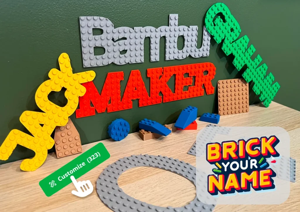 Brick Your Name! Brick Nameplates- Customize on Zatomic, Ideal for Decorating Your Room or Wall