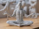 Meditating Figurine07, Meditation Art Decor, Zen Spiritual Home & Desk Decor Accessories, Gift for Yoga Lover’s