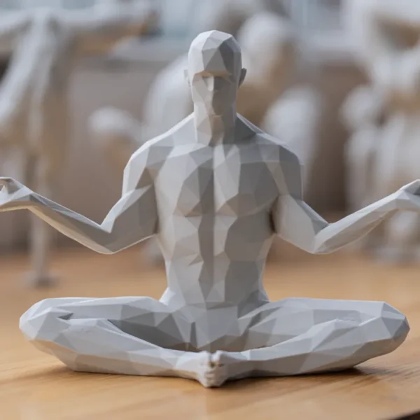 Meditating Figurine07, Meditation Art Decor, Zen Spiritual Home & Desk Decor Accessories, Gift for Yoga Lover’s