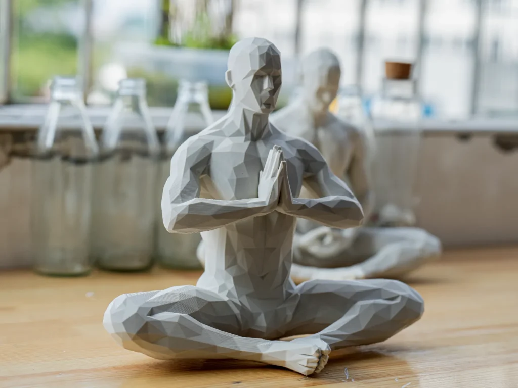 Zatomic Meditating Figurine02, Meditation Art Decor, Zen Spiritual Home & Desk Decor Accessories, Gift for Yoga Lover’s