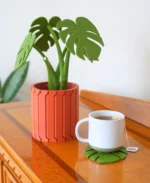 Leafix Monstera Coaster Set With Magnetic Leaves & Pot - Image 8