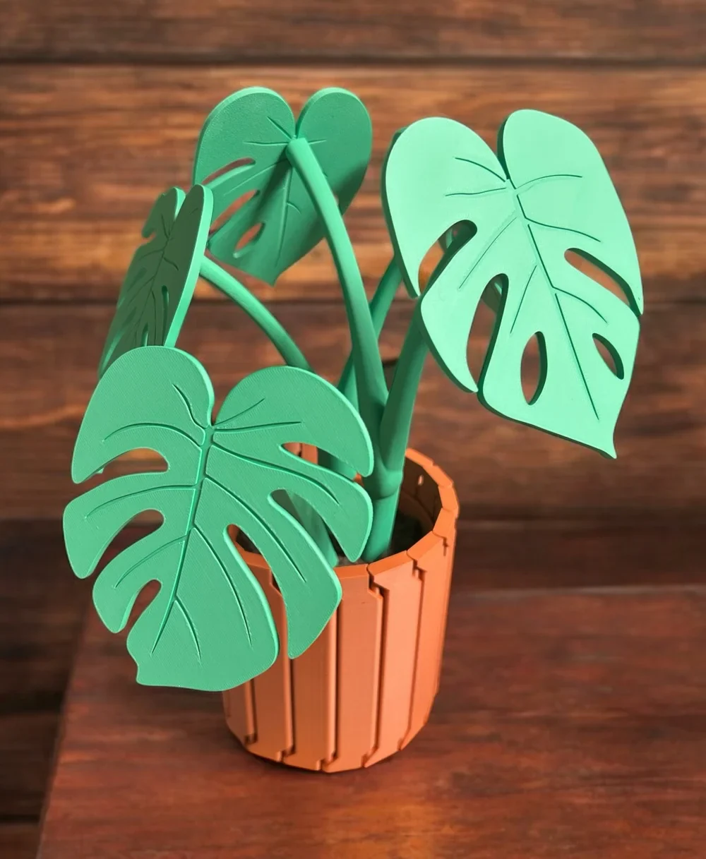 20BDD577-3ADF-44A0-BB39-B0E59C86BC51 Leafix Monstera Coaster Set With Magnetic Leaves & Pot - Image 1