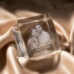 3D Engraved 5×5×5 Diamond Crystal showing internal photo engraving