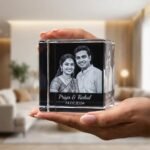 3D Engraved 5×5×5 Diamond Crystal made from K9 optical-grade crystal