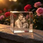 3D Engraved 5×5×5 Diamond Crystal in premium gift packaging
