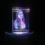 3D Engraved Crystal Keepsake showing available size options