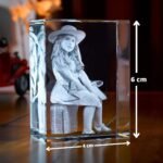 Personalized 3D Engraved Crystal Keepsake with Custom Photo