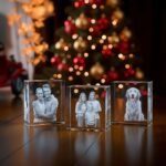 3D Engraved Crystal Keepsake with Custom Photo crystal block
