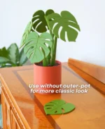 Leafix Monstera Coaster Set With Magnetic Leaves & Pot - Image 6