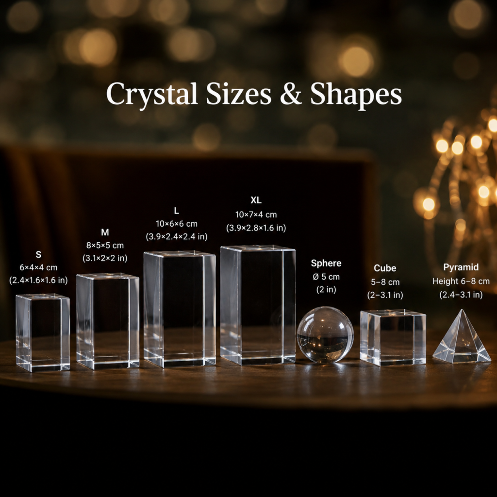 crystal shape and size