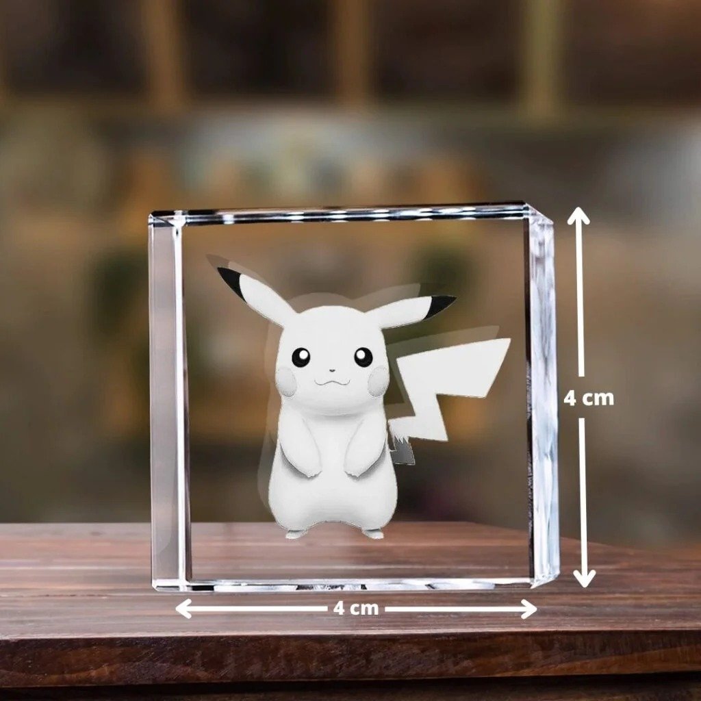 3D Engraved Personalized Square Crystal 5x5x5 cm
