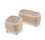 Modern Herb Planter Set with Drainage & Legs square planter