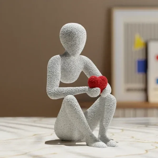 NOBody Love's Embrace Minimalist Sculpture in White