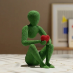 NOBody Love's Embrace Minimalist Sculpture in Green