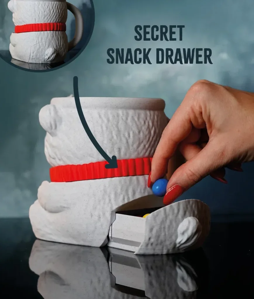 Polar Bear Ice Cream Pint Holder holding an ice cream pint