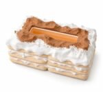 Tiramisu Tissue Box Holder with cream-style detailing