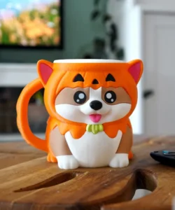 Zatomic Corgi Ice Cream Pint Holder holding two spoons