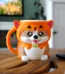 Zatomic Corgi Ice Cream Pint Holder holding two spoons