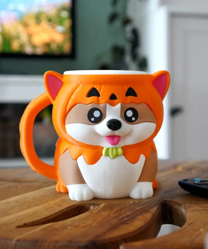 Zatomic Corgi Ice Cream Pint Holder holding two spoons